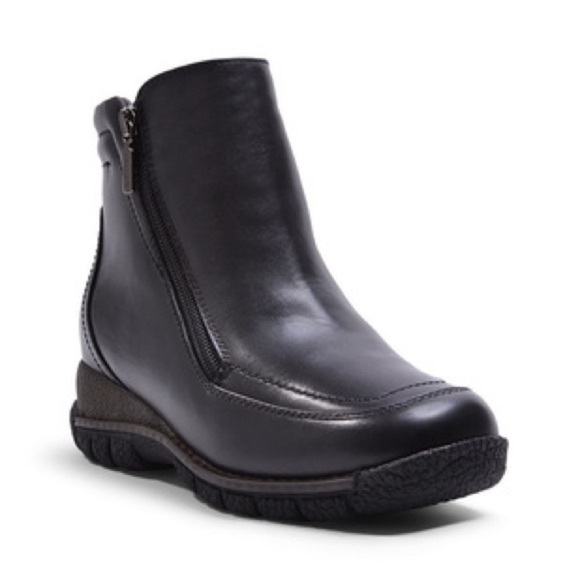 Women’s BLONDO‎ AROSA black waterproof ANKLE winter leather BOOTS size 5 (WIDE) - Picture 1 of 16